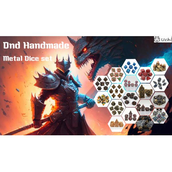 Эмалированные изделия из твердого металла набор костей Bude Мужская дверь Cruch DND RPG