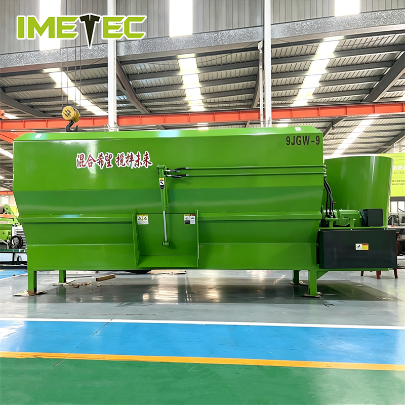 IMETEC Horizontal Stationary TMR Mixer with Twin Augers – Fixed Series for Consistent Total Mixed Ration Production