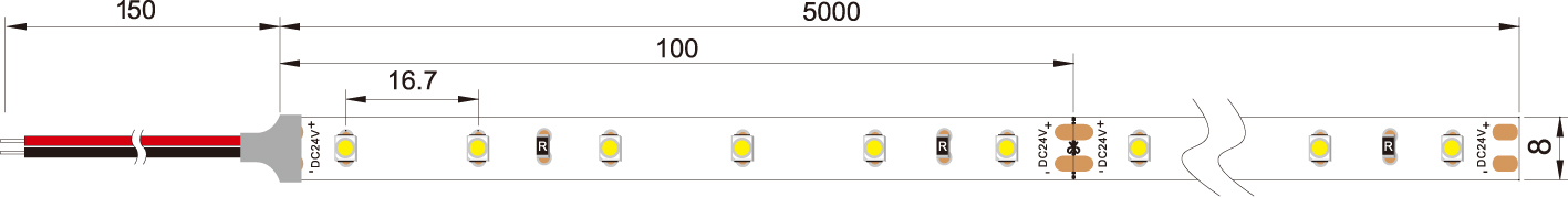 Высокие прокладки 60LEDs 120LEDs 240LEDs СИД CRI95 3528 SMD для офисных зданий