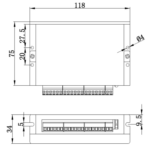 2 - Nema 17 мотора сервопривода Ac участка с кодировщиком и водителем HSS42 0.55NM 42HSE05N-D24