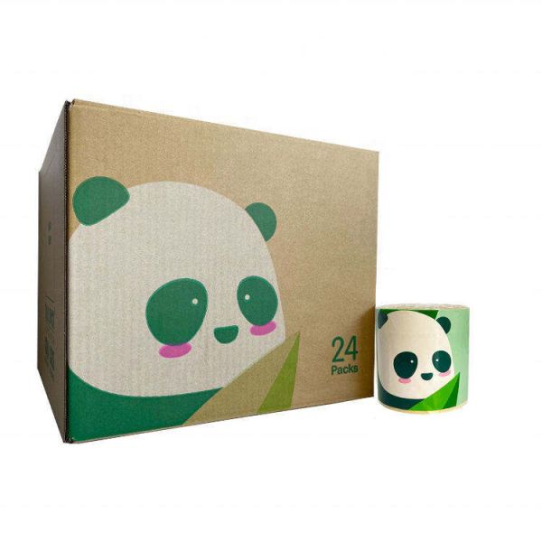 Customized Logo Printed Ultra Soft and Strong White Color Toilet Paper Excellent for Daily Use