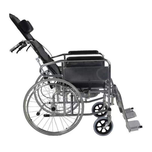Black Lightweight Folding Manual Wheelchair for Comfortable Mobility
