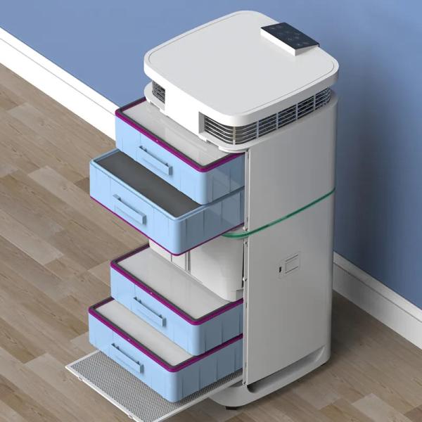 Homefish Controle Inteligente Grande Capacitação Purificador de Ar Operação silenciosa Purificador de Ar de Luz UV Com Ecrã Inteligente