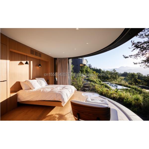 Hoteles Casas de contenedores para hoteles de lujo Casas de madera modernas Estructura de acero Casa redonda Casa Senglin Casa de vacaciones