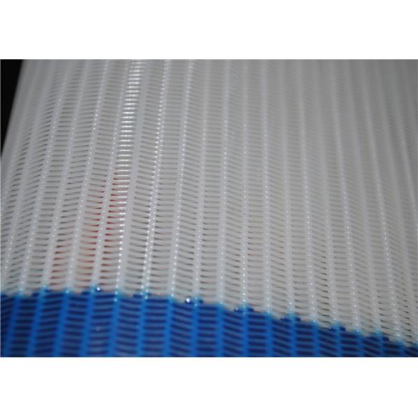 White MSDS Polyester Mesh Belt Customized Width And Ring Diameter
