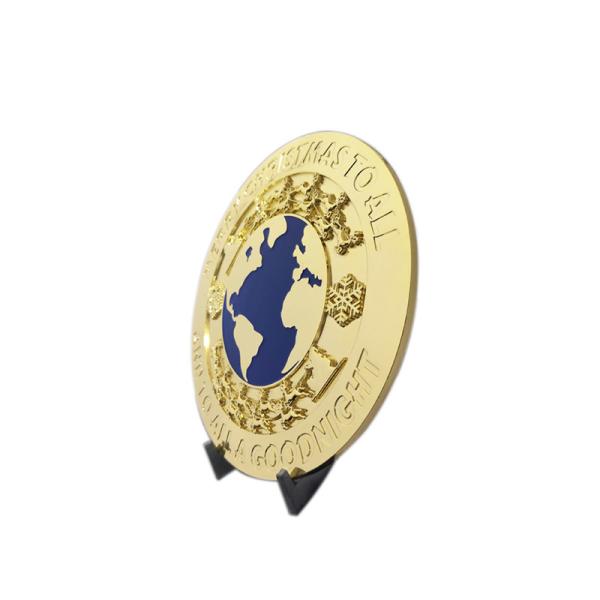 Round Christmas Metal Crafts Zinc Alloy Diecast Santa Claus Belt Buckle For 4 Inch Belt