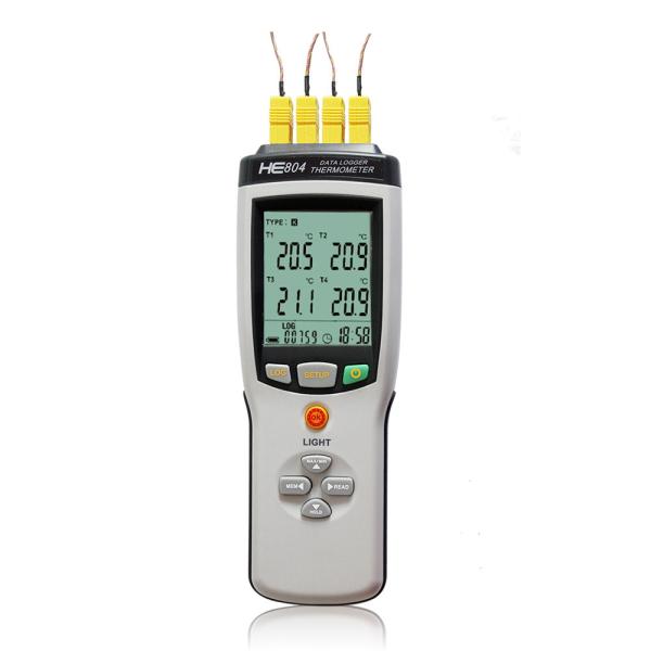 O tipo registador de 4 K de dados do par termoelétrico/4 canaliza o registador de dados da temperatura