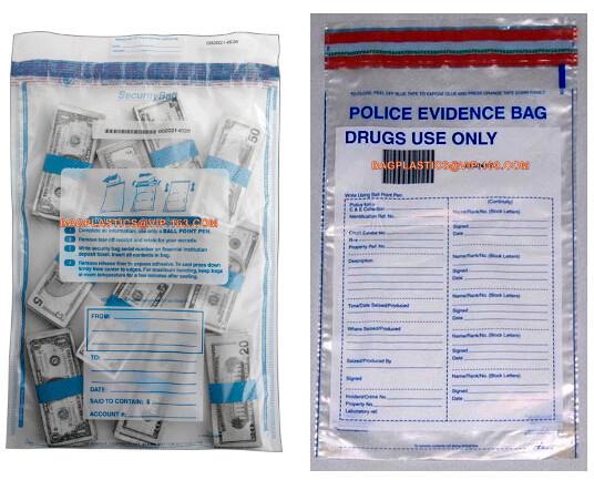 Tamper Evidence Bags With Barcode And Serial Number Bank Money Coin Deposit Change Security Bags