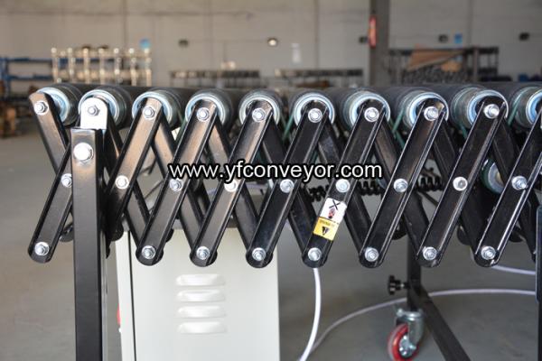Flexible Expandable Motorized Rubber Coated Roller Conveyor,Loading Unloading Conveyor
