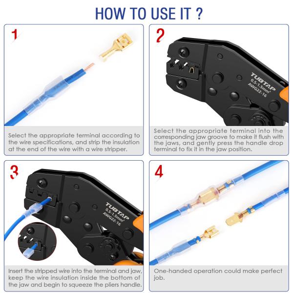 ISO Alloy Pin Wire Crimper Set Practical Multipurpose Jaw Design