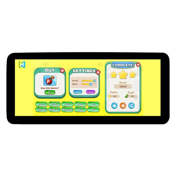 Module LCD TFT IPS HI 12,3 pouces 1920x720 Moniteur TFT Pcap lisible par la lumière du soleil