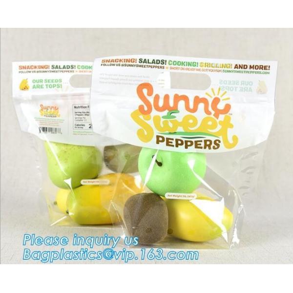 Fresh Vegetables Packaging Plastic Bag, Fresh Fruit & Vegetable Packaging Plastic Fruit Bag with Handle, breathable opp