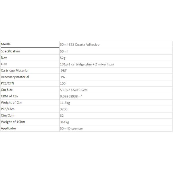 50ml 250ml White Black Caeserstone Silestone Granite Countertops Adhesive Manufacturer