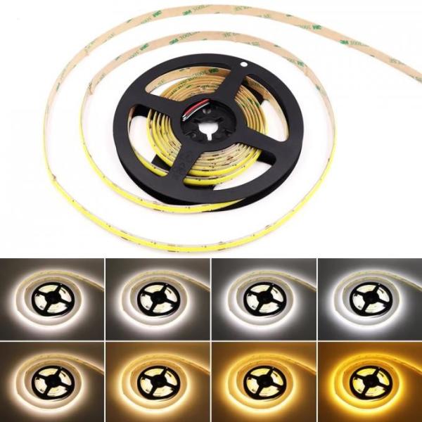 Dotless Outdoor COB LED Strip Light Flexible IP65 2700-6500K 12V 24V
