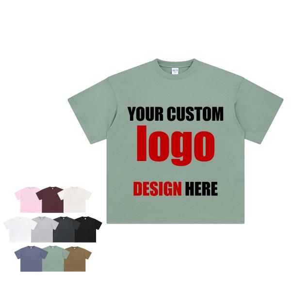 Шорты мужского цвета на заказ Unisex короткие рукава Бланк 190 г Тяжелый вес 100% хлопчатобумажные футболки