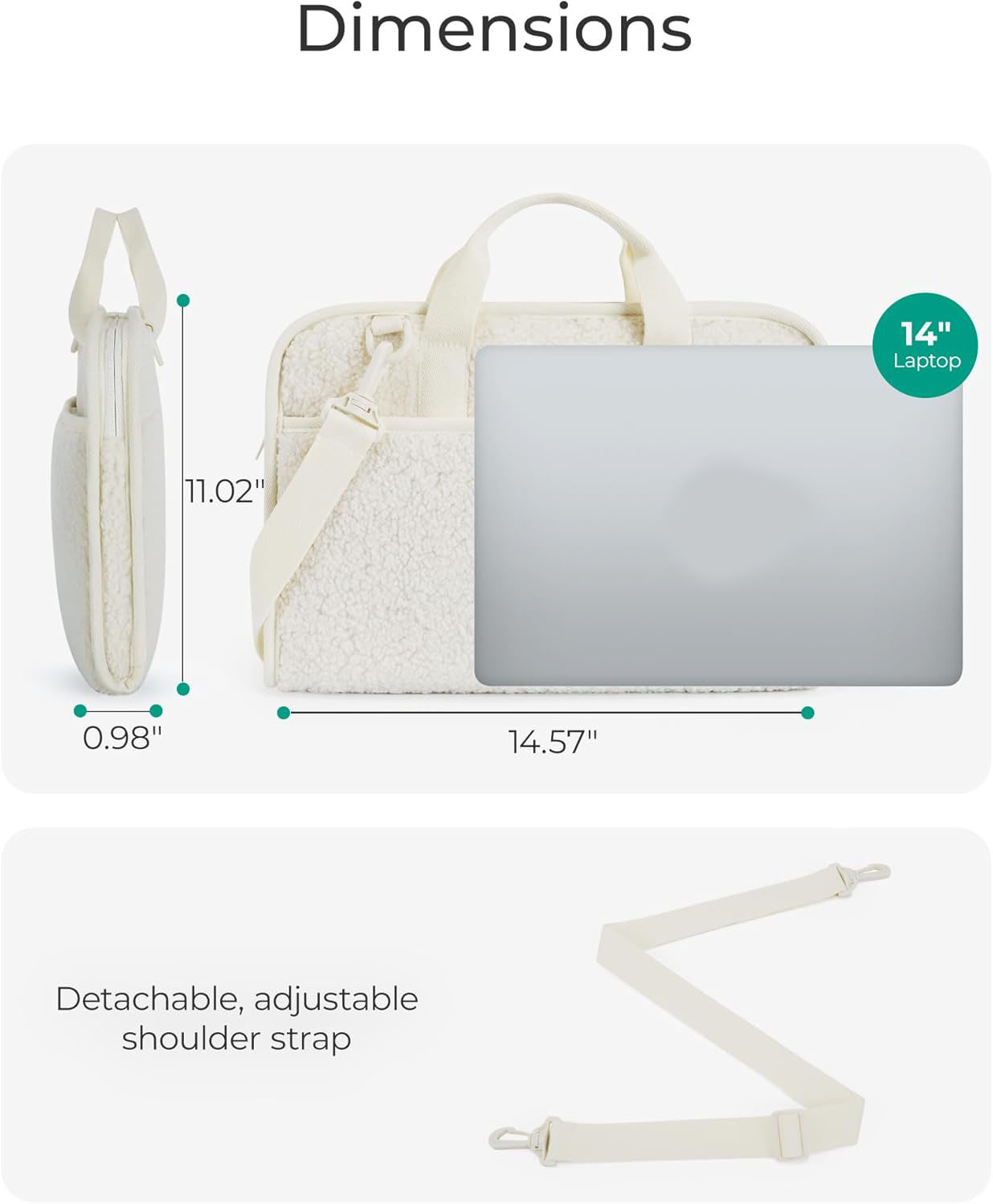 Custom Thin Business Faux Fur Laptop Bag Shockproof Computer Sleeve with Adjustable Removable Shoulder Strap Handbag Cover Wholesale OEM/ODM/Private Label