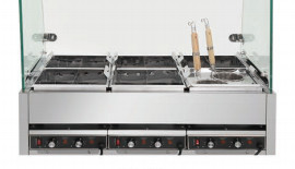 Stainless Steel Japanese Restaurant Cooking Equipment Four / Six / Eight Box Electric Heater 220V