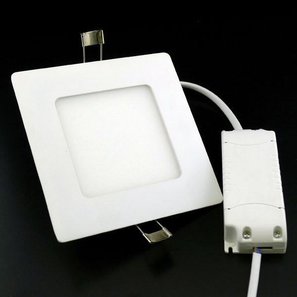 6W Square LED Panels Lighting HighPower Downlight Lamp CeilingBulb White Light AC 85V-265V
