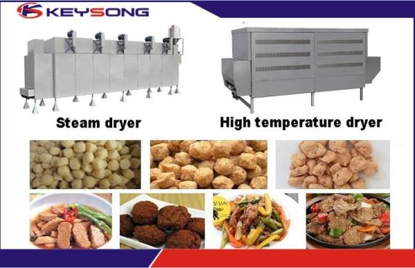 Twin Screw Extruder Textured Soya Protein Meat Making Machine / Extrusion Equipment
