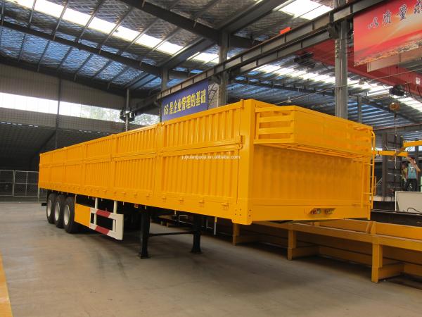 11R22.5 12R22.5 315/80R22.5 Remolques de parede lateral desmontáveis de três eixos para carga a granel