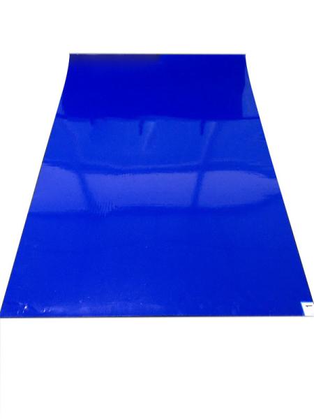 Esteiras pegajosas descartáveis do PE azul 30 camadas de Peelable para a entrada da porta da sala de limpeza