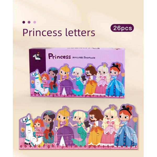 Enlightenment 26 Letters Striped Puzzles Children's Educational Toys Early Cognitive Double-sided Cartoon Animal Jigsaw