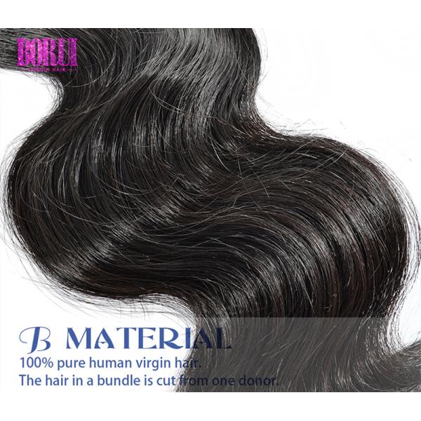 4*4 Middle Part Body Wave Human Hair Lace Closure , Brazilian Hair Extensions