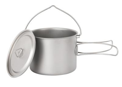 Durable Titanium Camping Parts Pure Titanium Cooking Pot 2 In 1 Design 1100ml 900ml