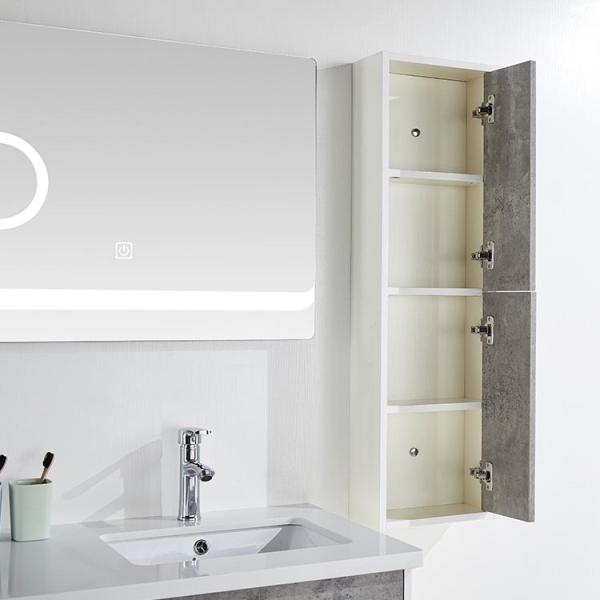 Wall Mount Bathroom Cabinet With Mirror And Light 80*50*50cm