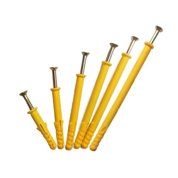 Штепсельные вилки расширения винта нержавеющей стали пластиковые, твердый анкер стены с трубкой нейлона