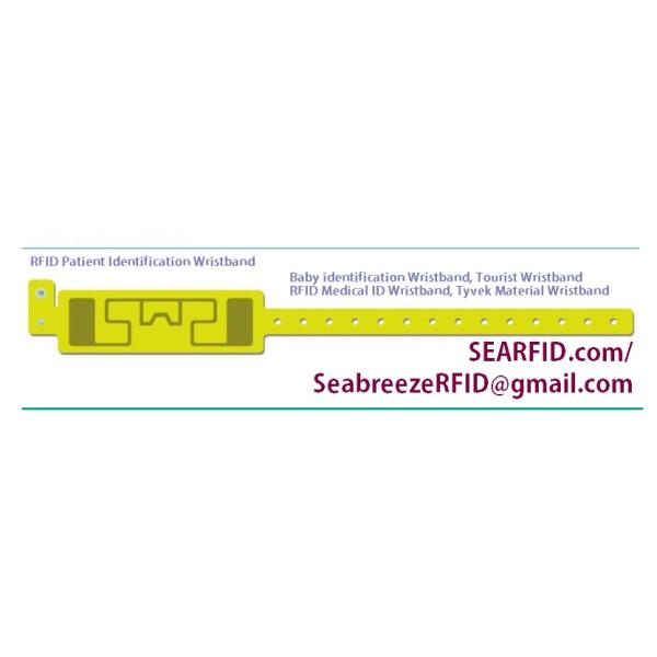 RFID Patient Identification Wristband, Baby Wristband, Tourist Wristband, RFID Medical ID Wristband, Tyvek Wristband