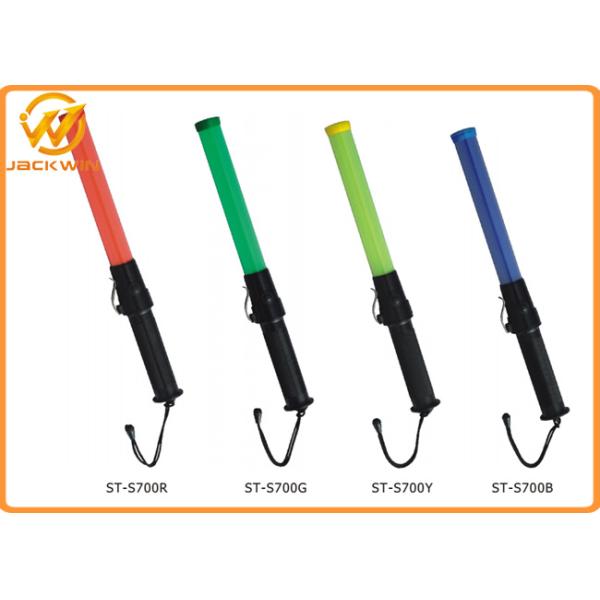 High Brightness Traffic Safety Wand , Red LED Lights Battery Powered Airport Marshalling Wands