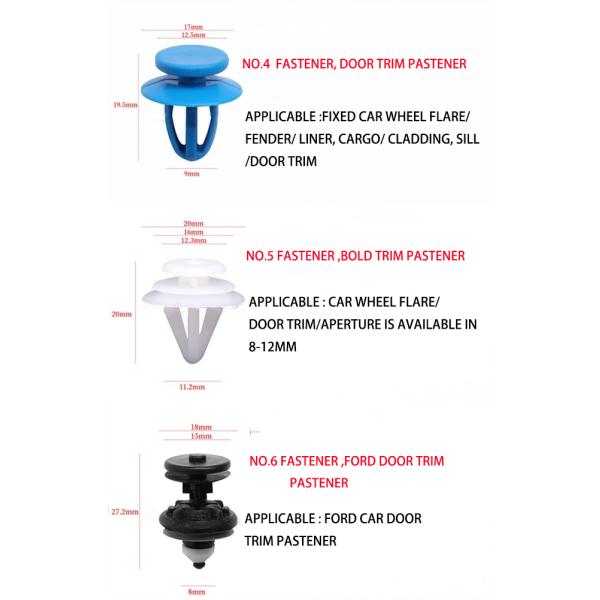 Car Door Bumper Car Repair Parts Automotive Nylon Plastic Rivet Clips