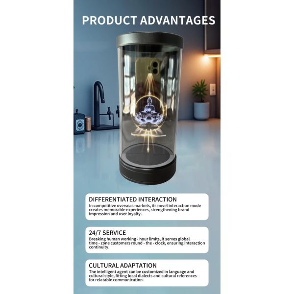 OEM 5.5 Inch Indoor 3D AI Digital Interactive Hologram Showcase Holographic Display Cabinet 170 Viewing Angle 500 cd