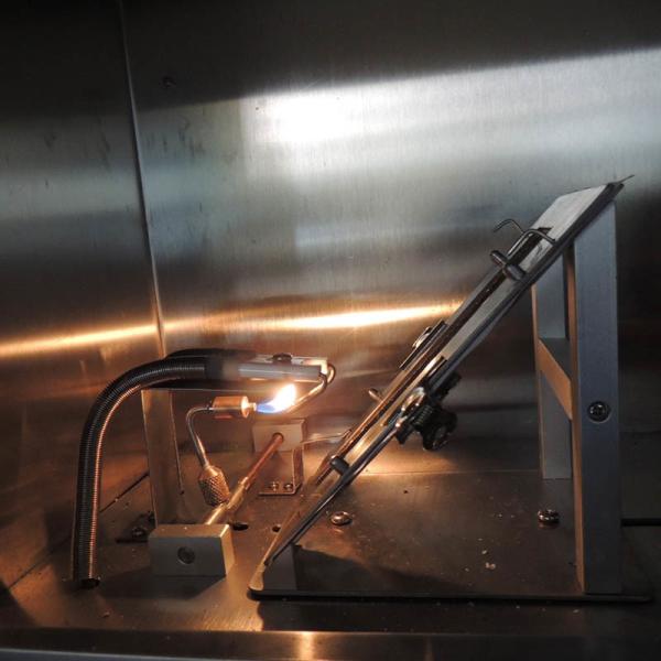 Appareil d'essai de la flamme des textiles ASTM D1230, test de vitesse de combustion à 45 degrés