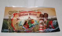 Brown LDPE Cigar Bag With Zippered Head Zip Lock Cigar Humidor Bags With Slider