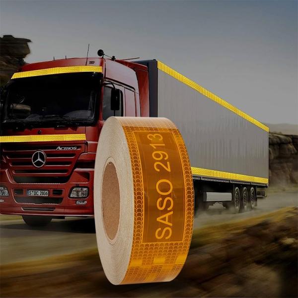 ECE SASO 2913 Reflective Tape Vinyl Adhesive Sheet For Trucks auto