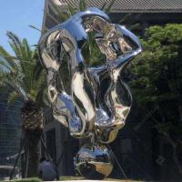 Esculptura de aço inoxidável polida exterior Fortaleza espiritual para coleção