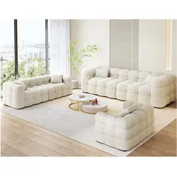 Furniture factory the latest design of lamb velvet fabric sofa set sofa bed can be customized fabric living room sofa