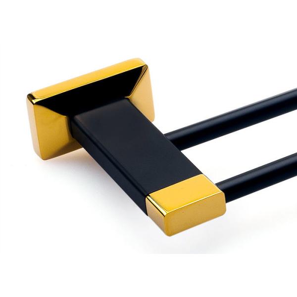 Аксессуар для ванной из массивной латуни Двойная полотенца для ванной с золотым покрытием