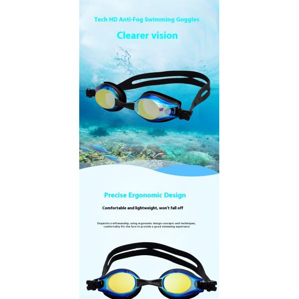 Fashionable adult best-selling swimming goggles - electroplated anti-fog type - swimming goggles