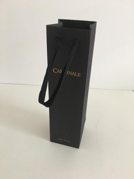 Custom wholesale printing personalized wine glass gift paper bags with handles