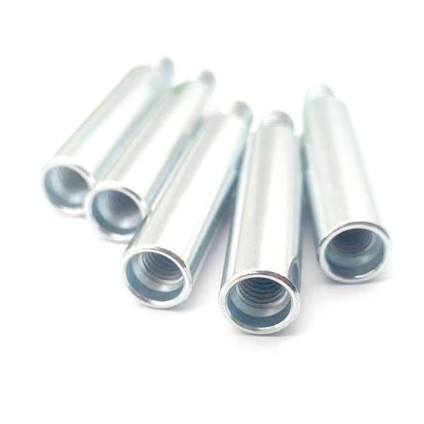 Custom CNC Machined Zinc Plated Carbon Steel Lock Pin With Threaded End