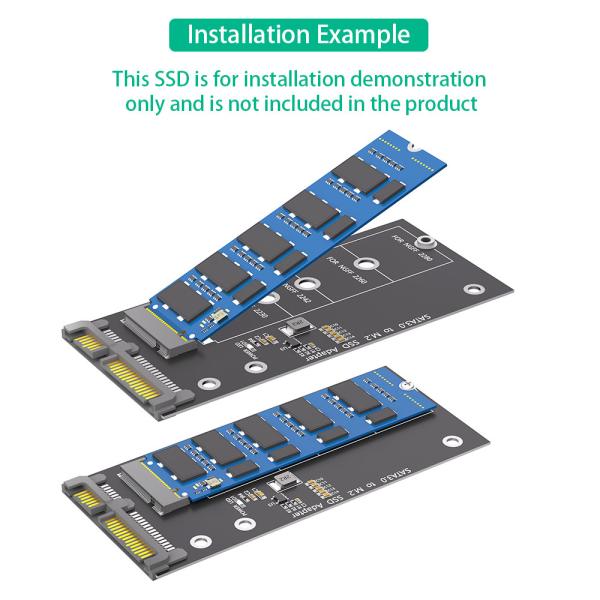 M.2 NGFF к SATA Адаптерная карта B Key/B & M Key SSD Конвертер NGFF M2 к 2,5 дюймовым драйверам SATA III