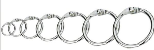 Silver Nickel Finish 19mm(3/4) Metal Loose Leaf Ring Book Binding Ring Hinged Snap Ring