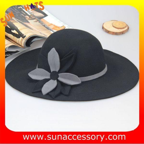 8300399 Sun Accessory customized  winner  fashion 100% Australia wool felt floppy hats, women hats and caps wholesaling