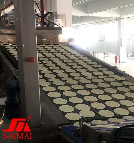 La solution clés en main a relevé la chaîne de production plate de pain de pizza