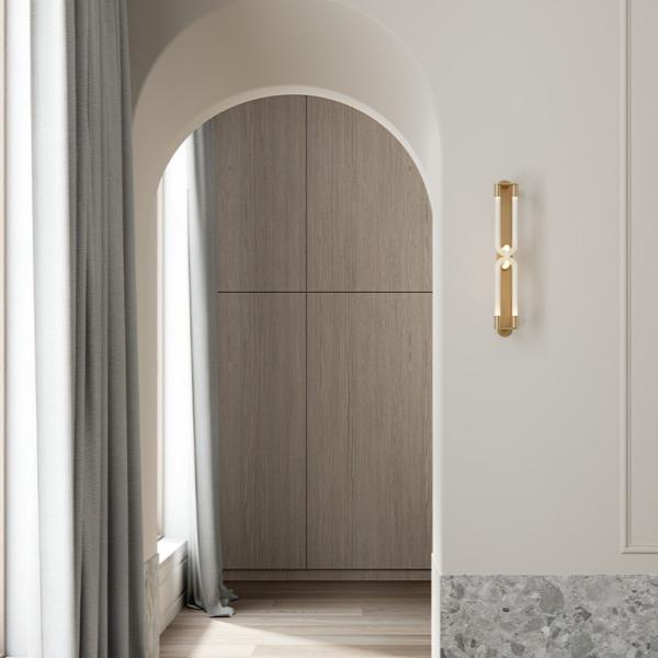 Modern Unique Design Gold Color Indoor Bedroom Bedside Lamp Luxury Art Deco LED Loopi Single Wall Sconce