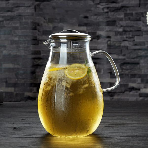 Неэтилированный чайник боросиликатного стекла заваривать кофе 1900ml