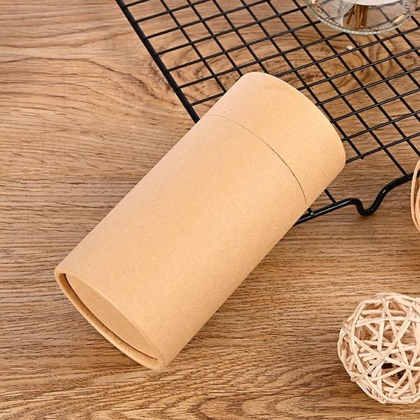 Food Grade Kraft Paper Round Tube Box For Tea Coffee Flower Gift Packaging Customizable